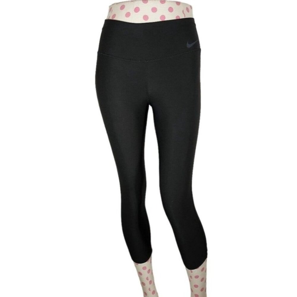 Women's Nike Dri-Fit Black Capri Leggings Small Athletic Yoga Running Walking